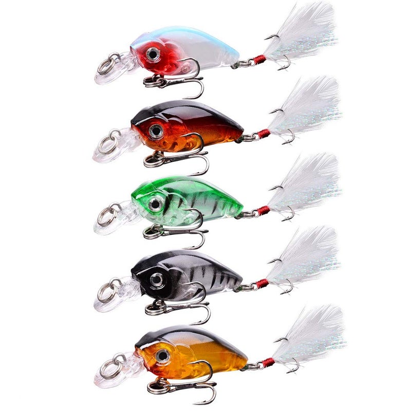 Aorace 20pcs Fishing Lures Kit Mixed Including Minnow Popper Crank and Plastic Soft Lures Frog Lures for Saltwater Freshwater Trout Bass Salmon Fishing - Image 5